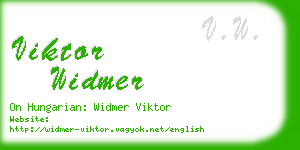 viktor widmer business card